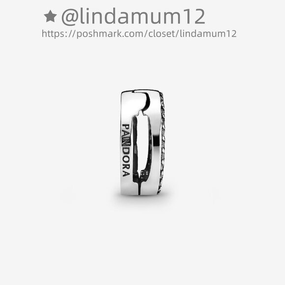 Pandora Round Pavé Clip Charm - Picture 4 of 6